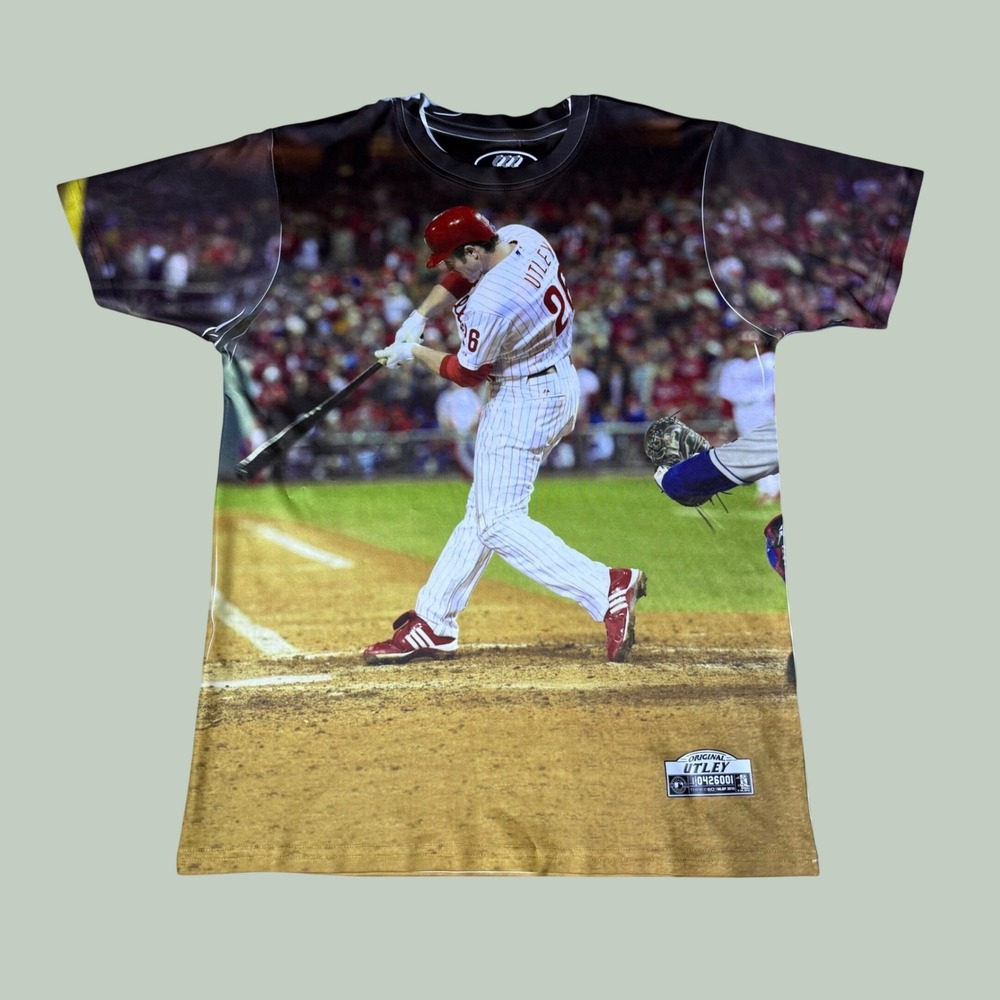 Chase Utley Philadelphia Phillies Three60 Gear All Over Print Shirt Youth XL